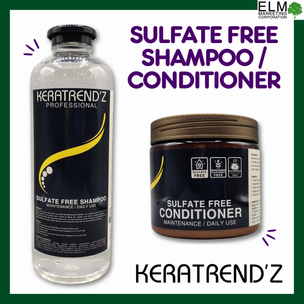 KERATREND'Z Sulfate Free Shampoo & Sulfate Free Conditioner 500mL ...