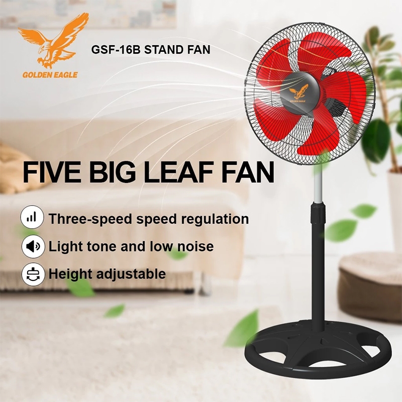 16inch GOLDEN EAGLE Electric Stand Fan 5-High Performance Speed Plastic ...