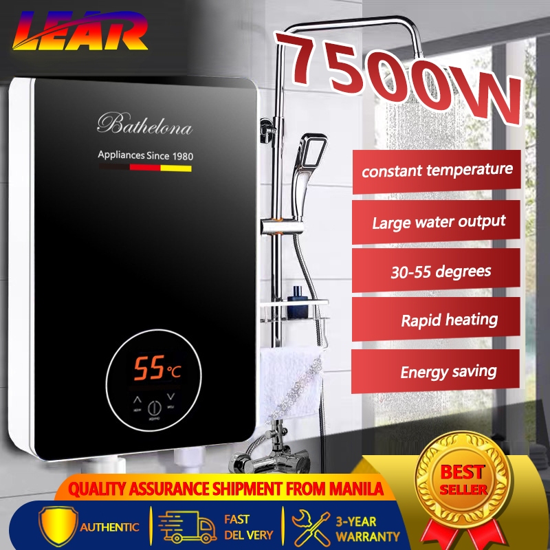 7.5kw Instant Hot Water heater LCD touchscreen quick hot water shower