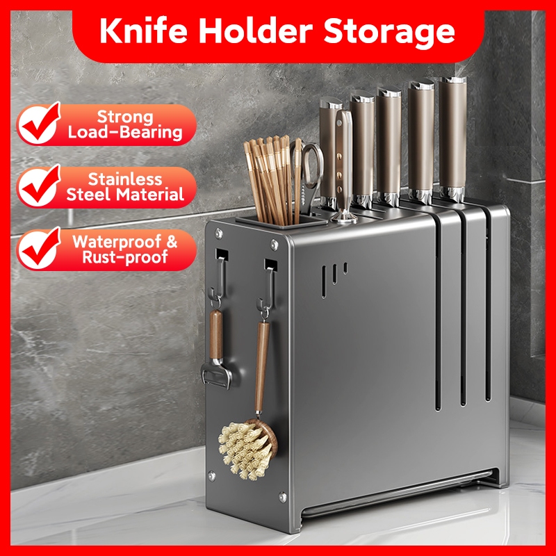 Multifunctional Knife Holder Countertop Kitchen Storage Rack Thickened ...