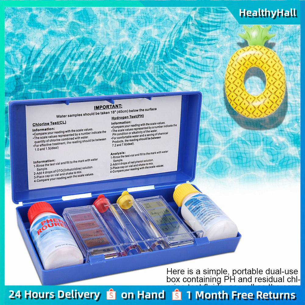 PH Chlorine Water Quality Test Kit Hydrotool Testing Kit Swimming Pool