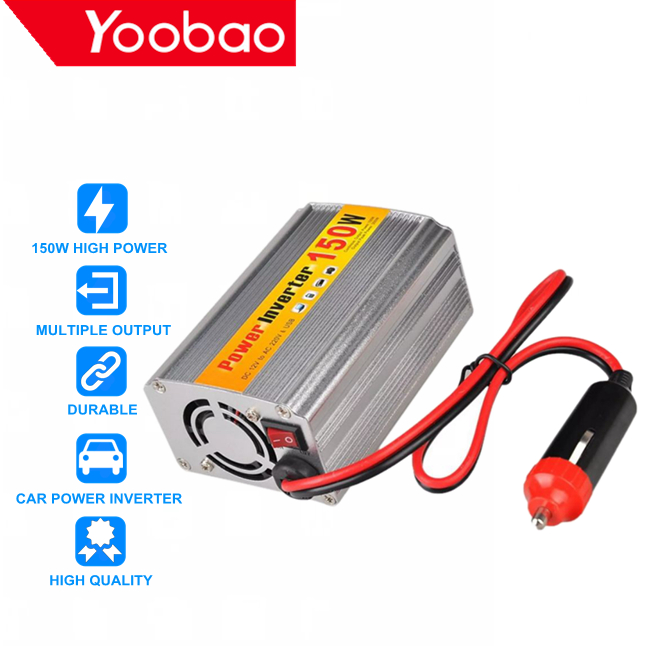 150W Car Charger 12v Smart Power Inverter with 220v Ac Socket Output