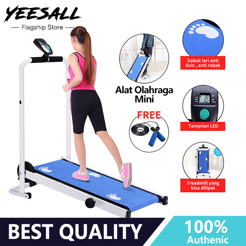 Yeesall 3.5HP Foldable Treadmill 1-12KM/H Home Walking Pad HeartRate ...
