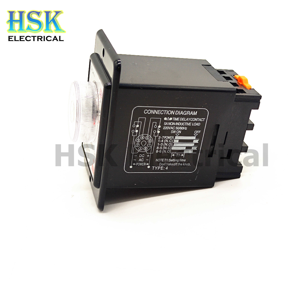 AH2-Y Analog Timer Relay 220VAC 30sec/60sec/30min/60min with socket ...