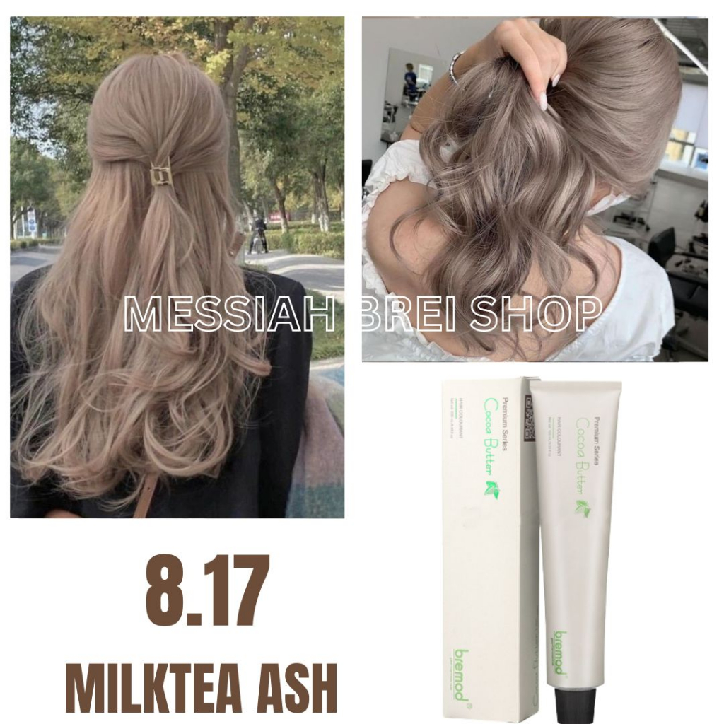 PREMIUM 8.17 MILKTEA ASH HAIRCOLOR WITH OXIDIZER | Shopee Philippines