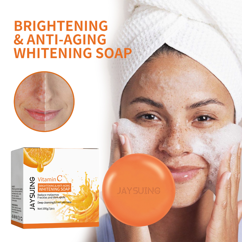 100g Vitamin C Whitening Soap Deep Cleaning Remove Acne Melasma