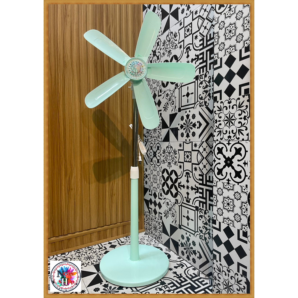 5 Blades Stand Fan Electric Floor Fan with Switch On and Off Shopee