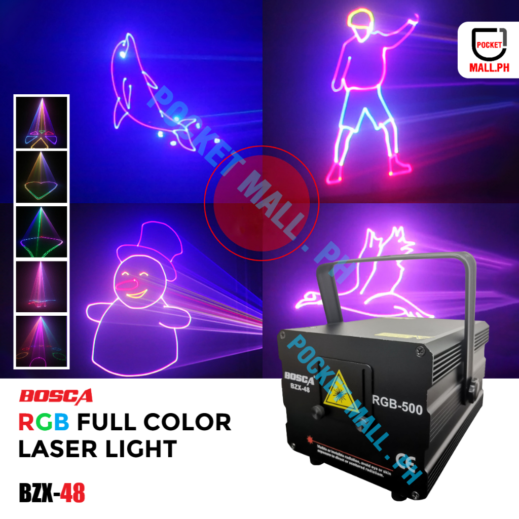 Bosca RGB full color laser light Halloween Animation Beam Scans Stage ...