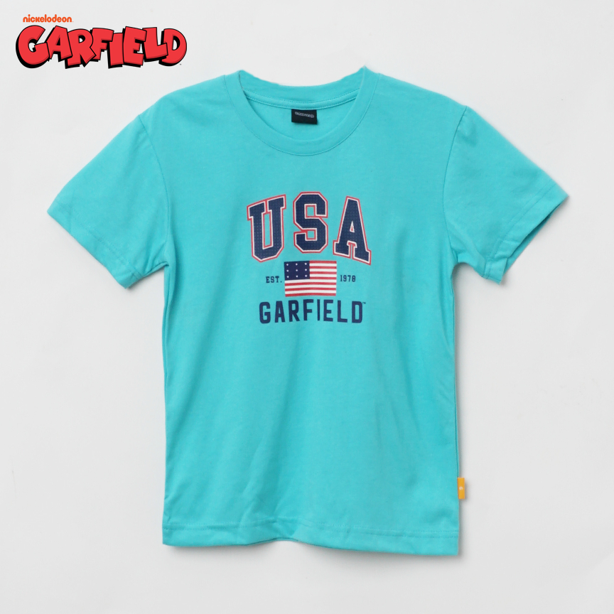 Garfield Children Boys USA Flag Crew Neck Tshirt | Shopee Philippines