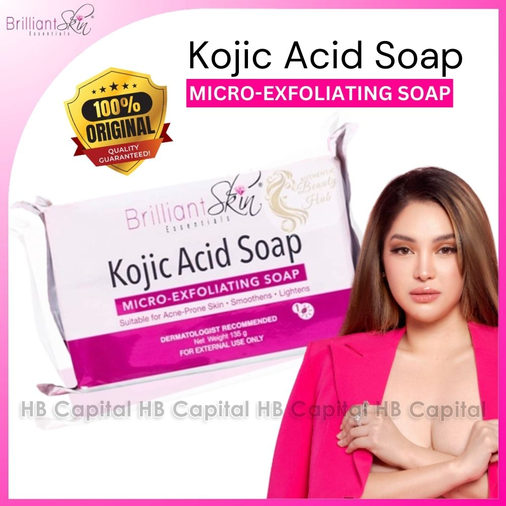 Brilliant Skin Kojic Acid Soap Micro-Exfoliating for Skin Whitening ...