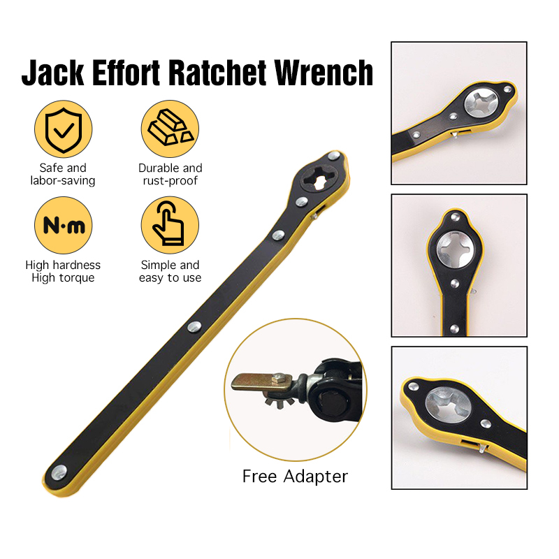 Car Jack Tools Jack Wrench Auto Labor-Saving Jack Ratchet Wrench with ...