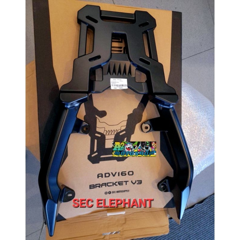 SEC Elephant SMOK DC Monorack Red Moto Shield Honda ADV150 ADV160 NMAX