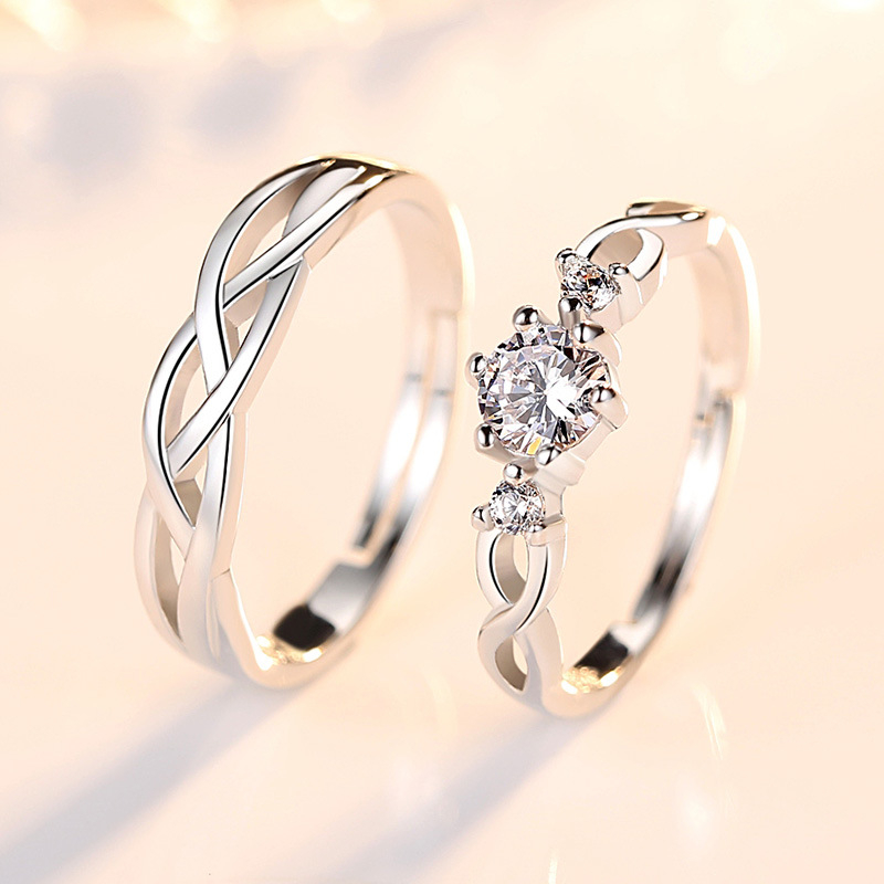 PANORA promise ring Couple Ring Adjustable Rings Forcouple rings ...