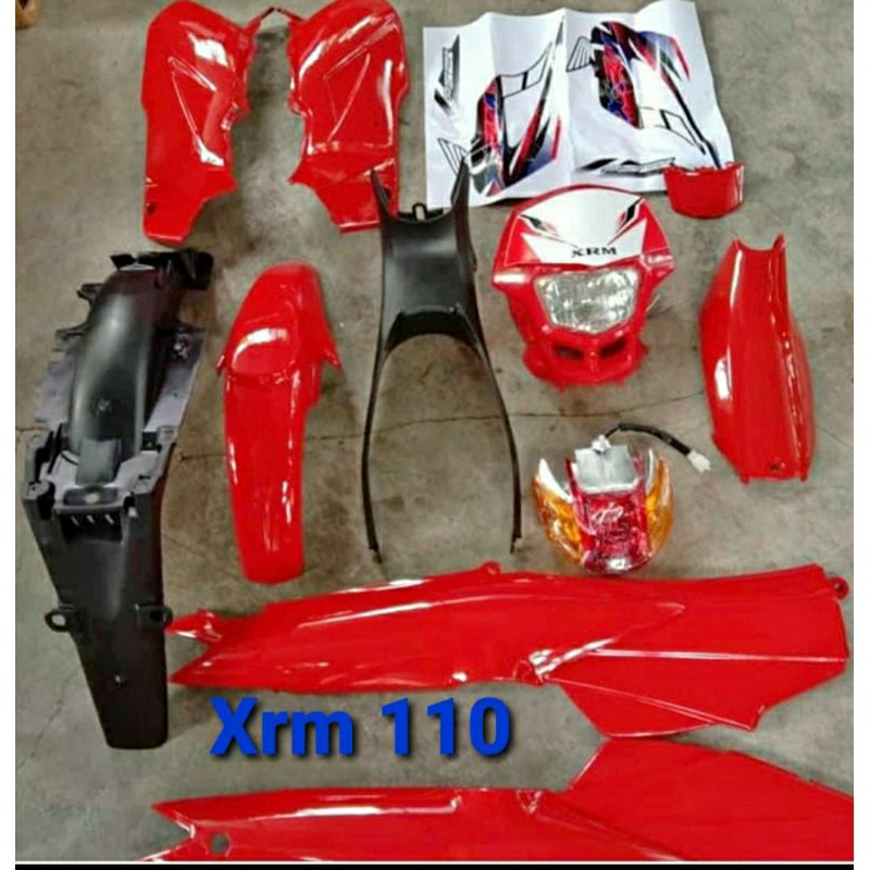 Full set flarring xrm 110/ xrm 125 red blue & black ( 9 pcs) / (8 pcs ...