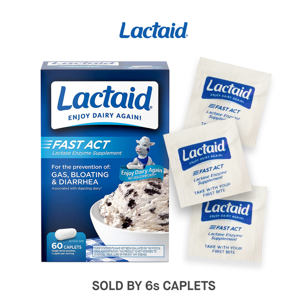 Lactaid Fast Act Lactose Intolerance Relief Sold by 6s Caplets | Shopee ...