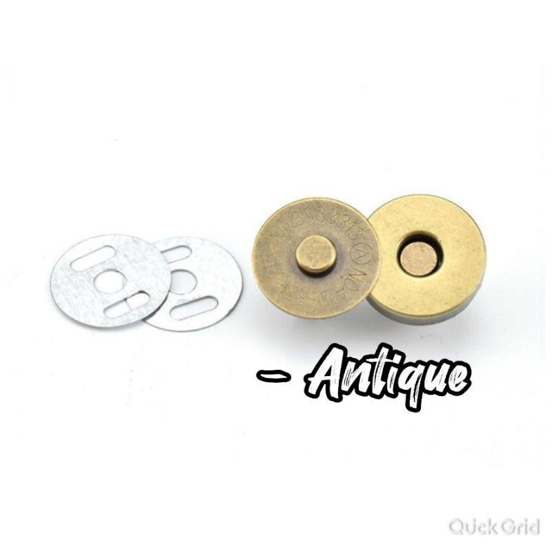 14mm/18mm Magnetic Snap Button - Antique/Silver ( 1 piece ) | Shopee ...