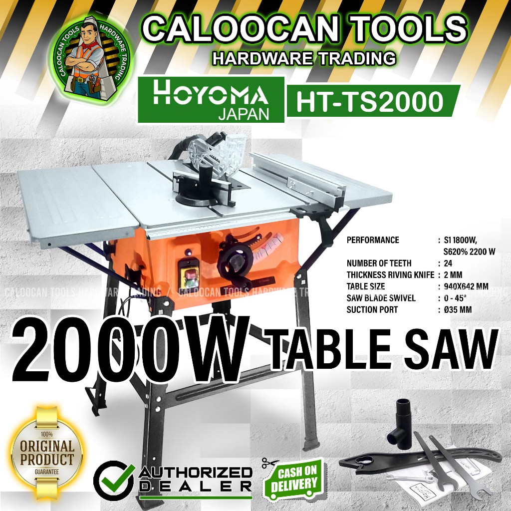 HOYOMA Japan 2000W Table Saw (HTTS2000) *CALOOCAN TOOLS* Shopee