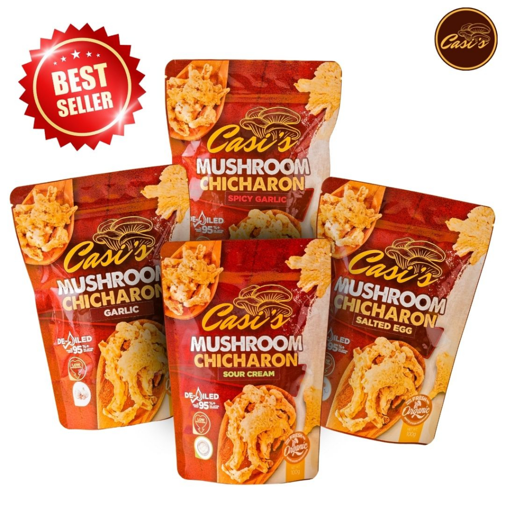Casi's Mushroom Chicharon (4 BESTSELLER) Gourmet Crunch, LessGuilt