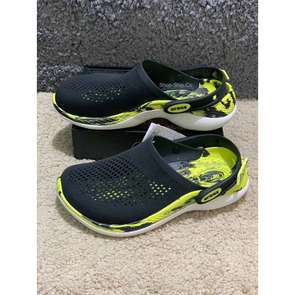 CROCS Literide 360 Marbled Clog in Black/Citrus | Shopee Philippines