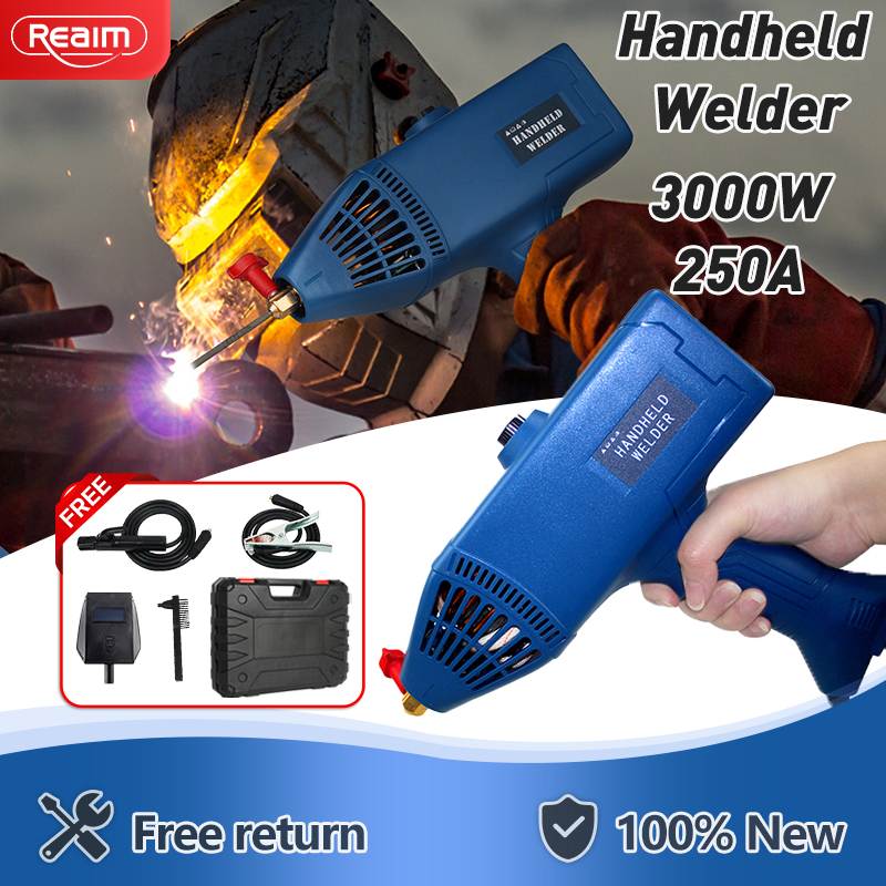 REAIM Handheld Welding Machine 3000W Portable IGBT Inverter MMA Welding