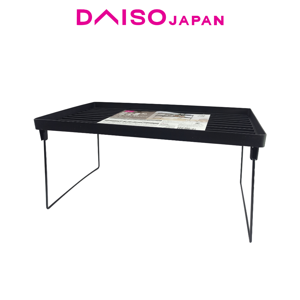 Daiso Black Collapsible Stackable Shelf Shopee Philippines
