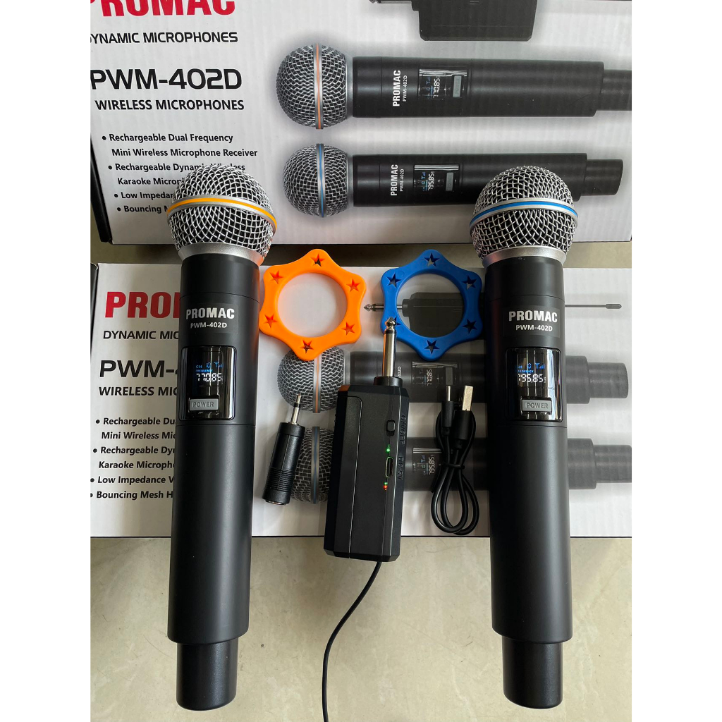 Wireless Dynamic Microphone VHF Wireless Promac PWM 402D PDM 3788