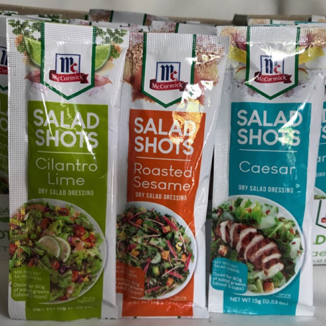 McCormick Salad Shots Dry Salad Dressing 15g Cilantro Lime/Caesar