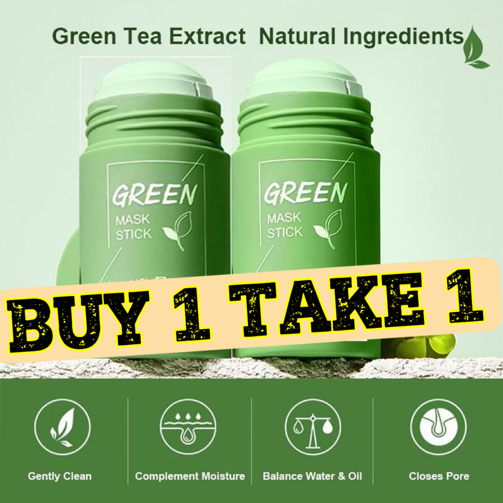 『BUY 1 TAKE 1』Green Tea Mask remove blackheads Acne Cleansing