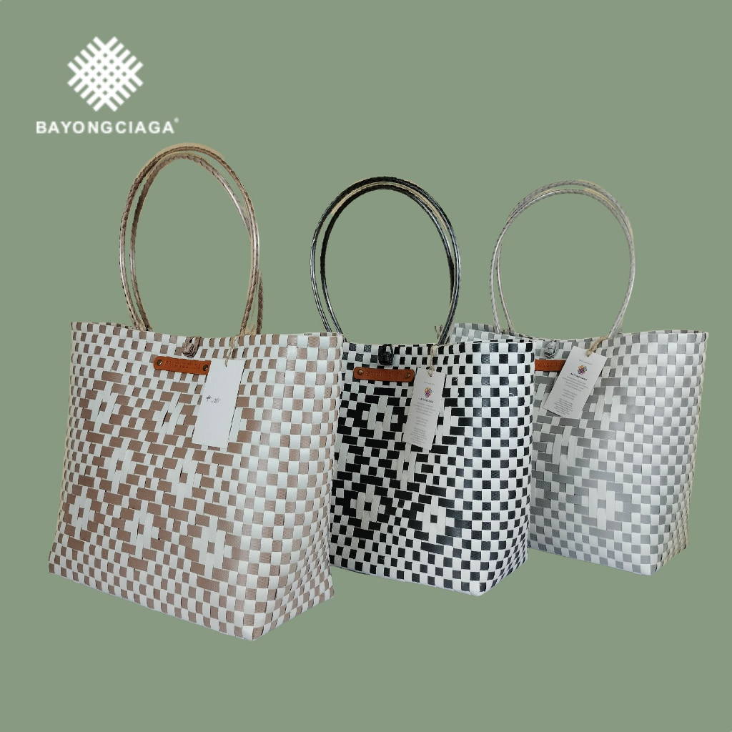 Bayongciaga Classic Luxe Lucky 8 Shoulder Top Handle Tote Bayong Bag