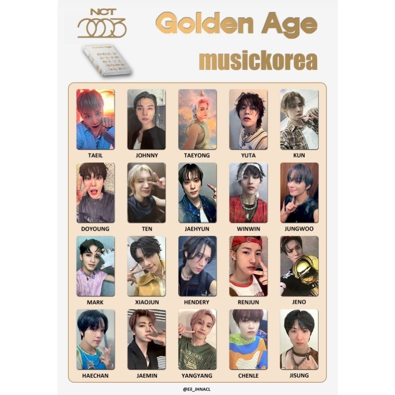 NCT Mark Card Photocard Golden Age MUSIC KOREA GOLDEN AGE