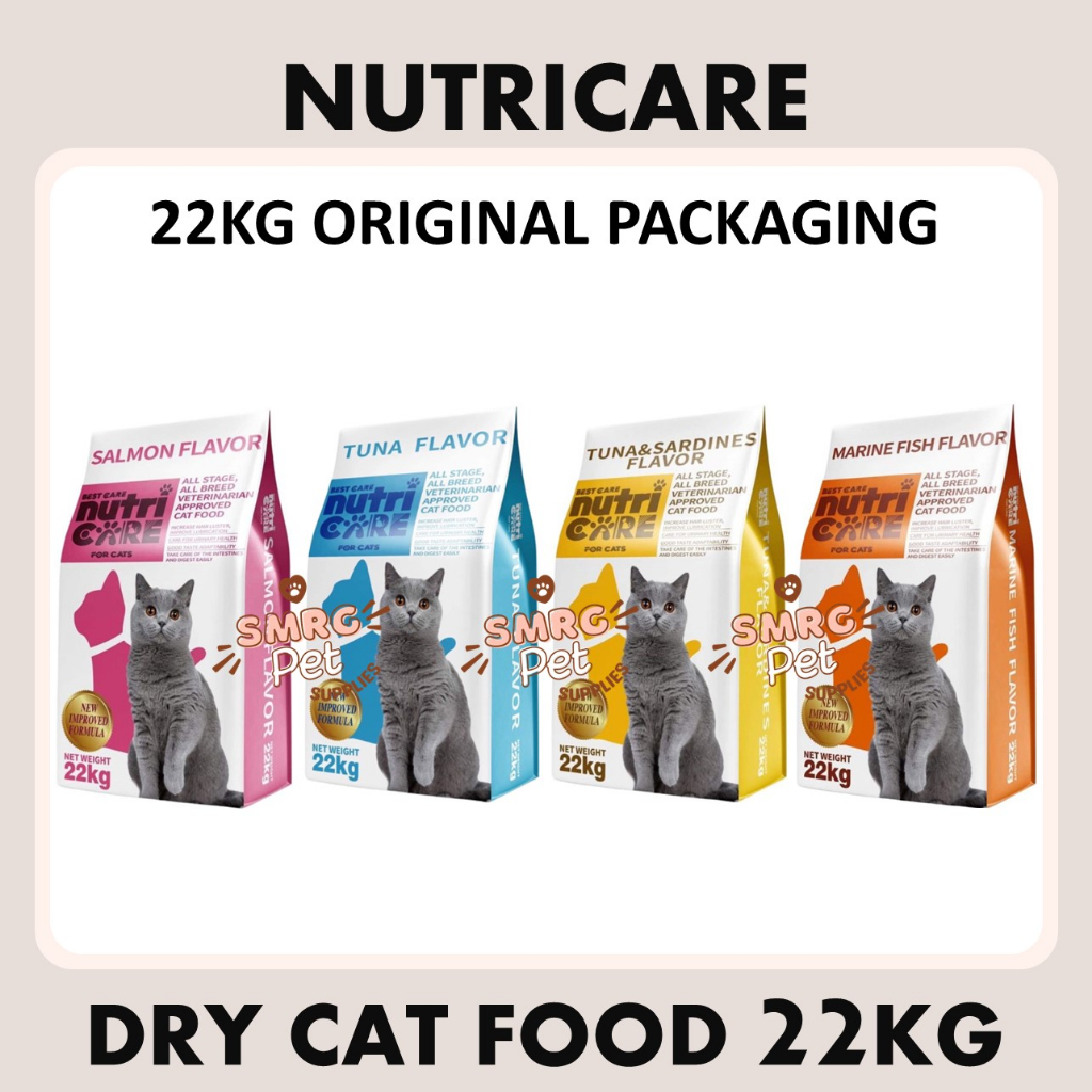 Nutricare Dry Cat Food 22kg Original Packaging Tuna Salmon Sardines ...