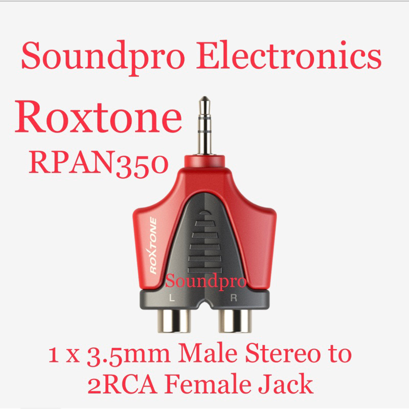Roxtone RPAN350 1 x 3.5mm Male Plug Stereo to 2 RCA Female Jack ...