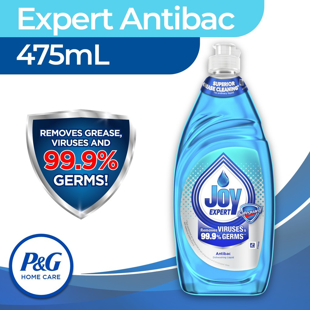 Joy Dishwashing Liquid Antibac Safeguard Bottle 475ml | Shopee Philippines