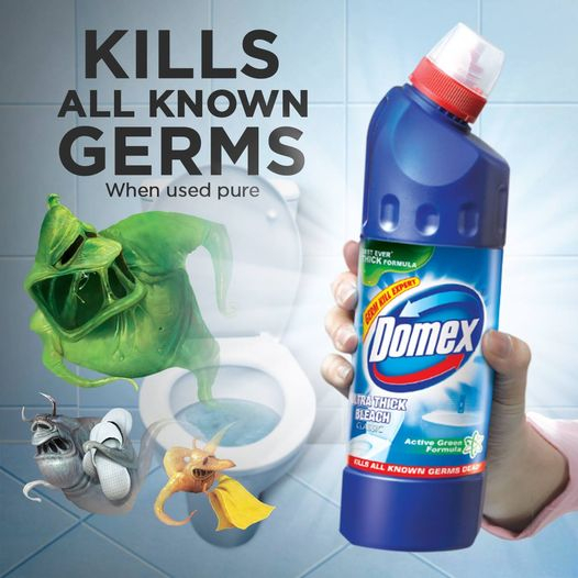 Domex Classic Ultra Thick Bleach Germ Kill Toilet Cleaner Liquid 900mL ...