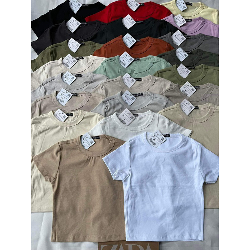New Basic Zara Crop Tops Shopee Philippines
