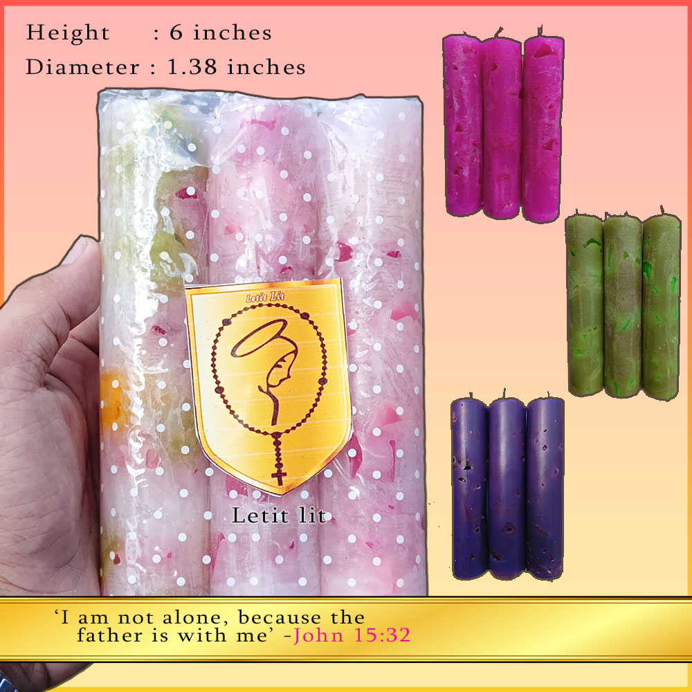 PACK OF 3 CANDLES Bigger and Better MATIBAY (7 hours burning time