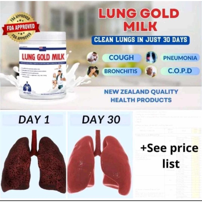 LUNG GOLD MILK 400g Lung Detox Solution from New Zealand Shopee