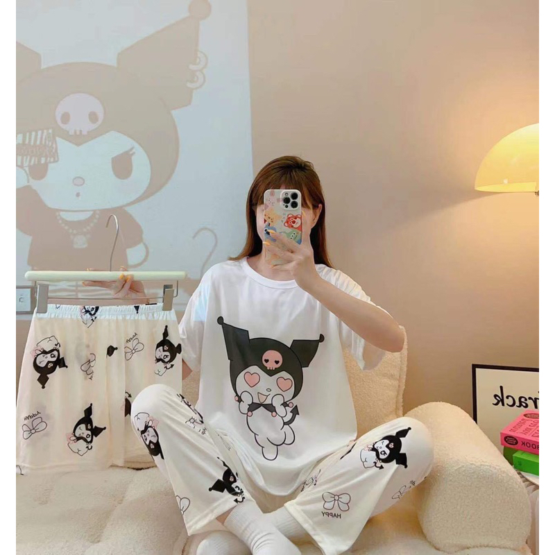 KUROMI PAJAMA SET WITH FREE SHORT | Shopee Philippines