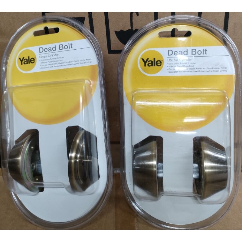 Yale Round Cylinder Deadbolt V8111 Us32d Single V8121 Us32d Double Shopee Philippines 4700