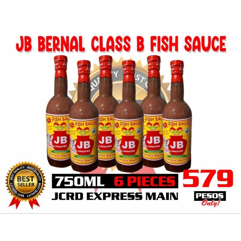 Fish Sauce Boneless Bagoong JB BERNAL 750ML from Pangasinan ( 6 Bottles