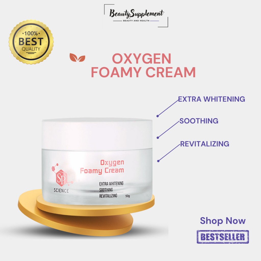Oxygen foaming cream , providing fresh oxygen to the skin to help