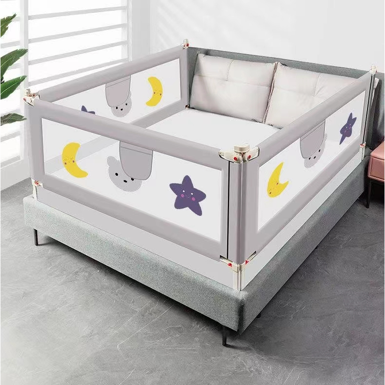 Adjustable Baby Bed Fence Safe Protective Height Bed Rail Infants