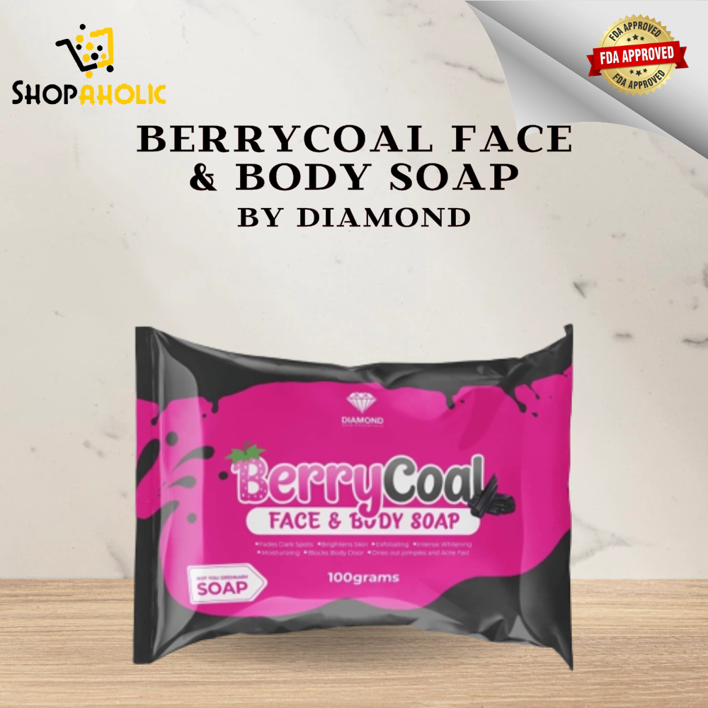 Diamond Skin Essentials Berry Coal Face and Body Soap 100gms whitening ...