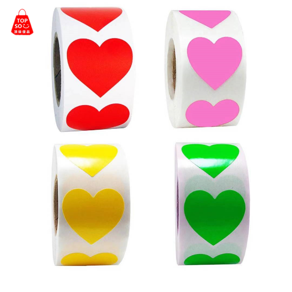 TOPSO.PH 500pcs/roll High Quality heart-shaped sticker personalized DIY ...