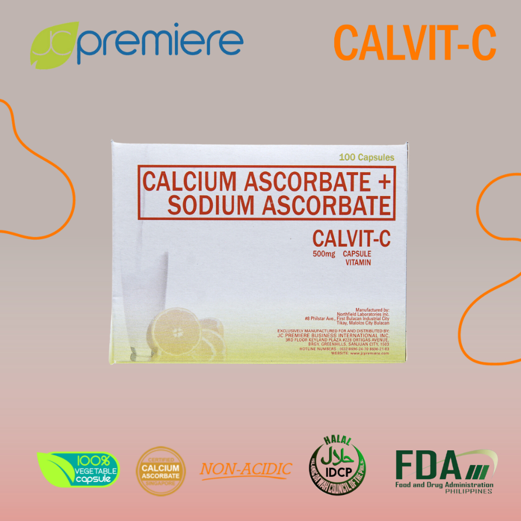CalvitC Calcium Ascorbate + Sodium Ascorbate 500mg Non Acidic