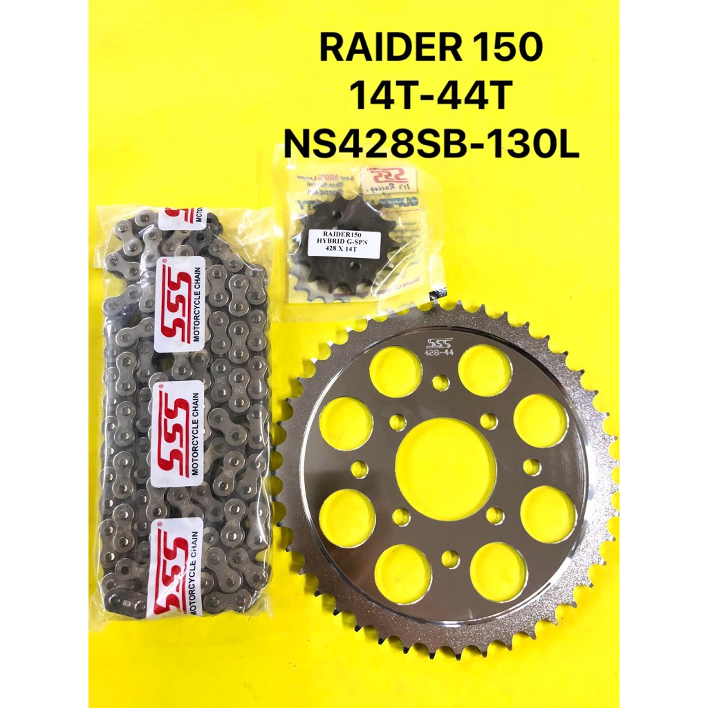 SSS CHAIN N’ SPROCKET SET for RAIDER 150 CHROME Shopee Philippines