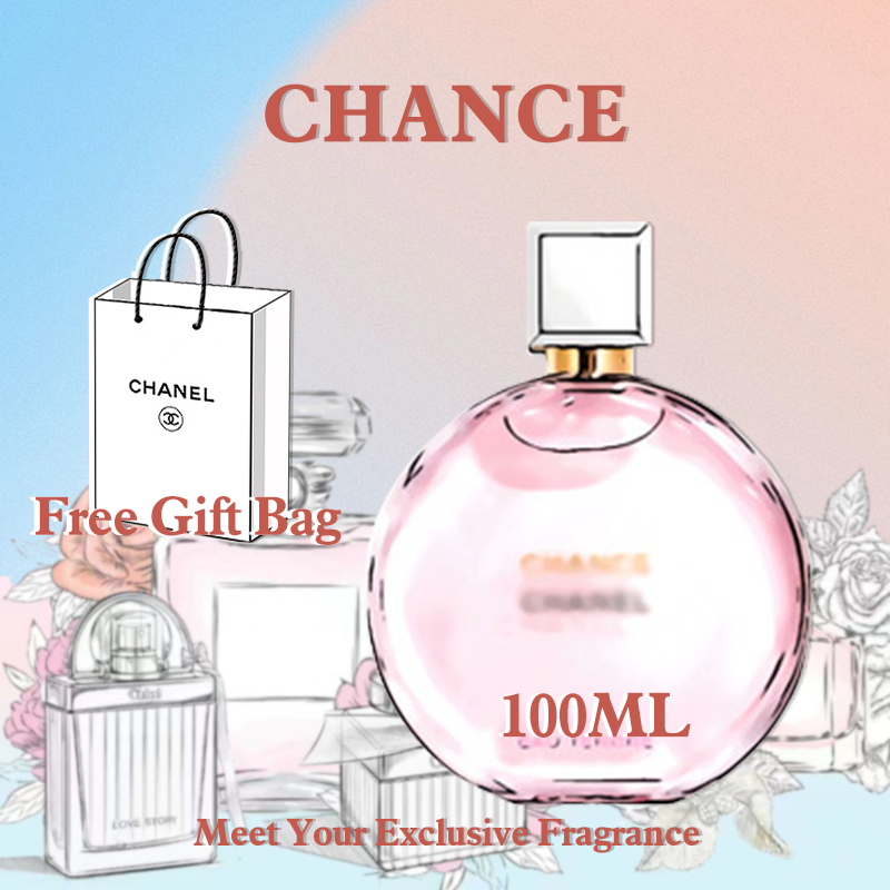 Floral Fruity】100ml Chanel Chance Perfume EDT&EDP Chanel Pink Perfume Long  Lasting Scent for Women