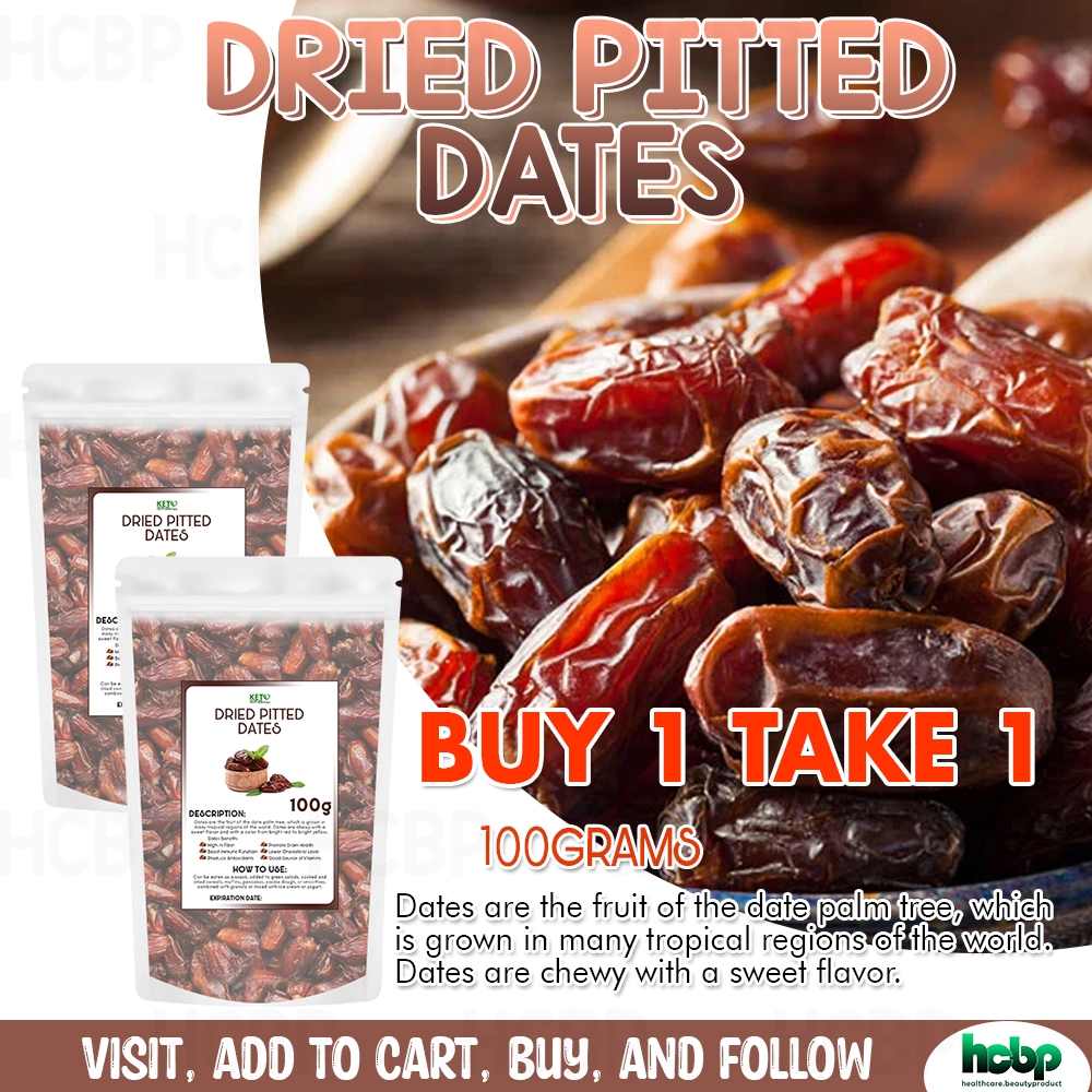 BUY 1 TAKE 1 Dried Pitted Dates 100g Weight Loss, Keto Diet, Body Detox