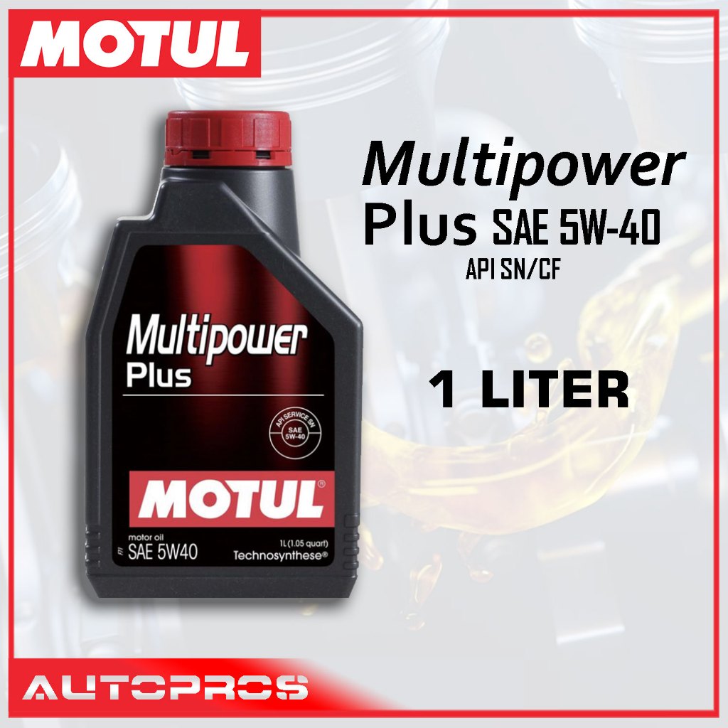 MOTUL Multipower Plus 5W-40 Technosynthese Engine Oil 1L | Shopee ...