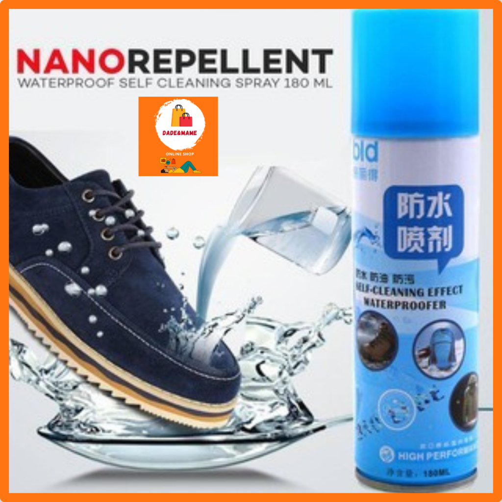 D&M 180ml Water Repellant Spray Nano Waterproof for Shoes Protects Bags ...